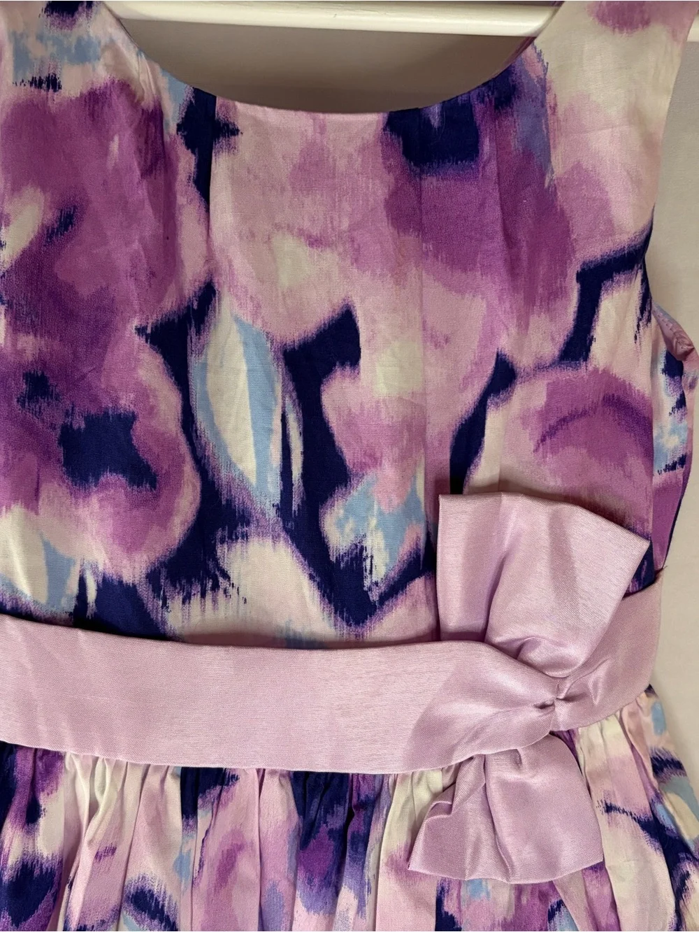 Bonnie Jean 3T Floral Formal Dress Bow EUC